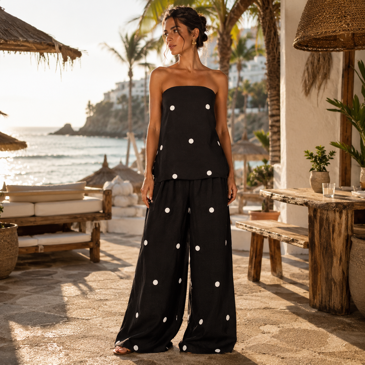 Moda Lusitana - Conjunto Mediterrâneo de Lunares