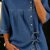 Moda Lusitana - Blusa de ganga vintage ampla
