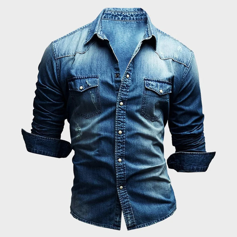 Camisa de ganga elegante