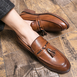 Mocassins com borla em pele