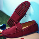 Mocassins casuais de verão em camurça