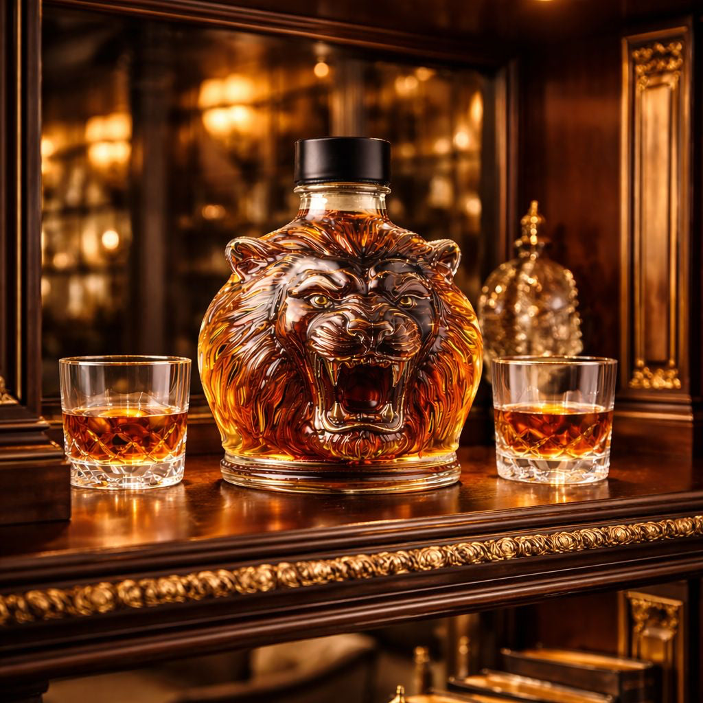 Moda Lusitana - Garrafa de Whisky Cabeça de Leão