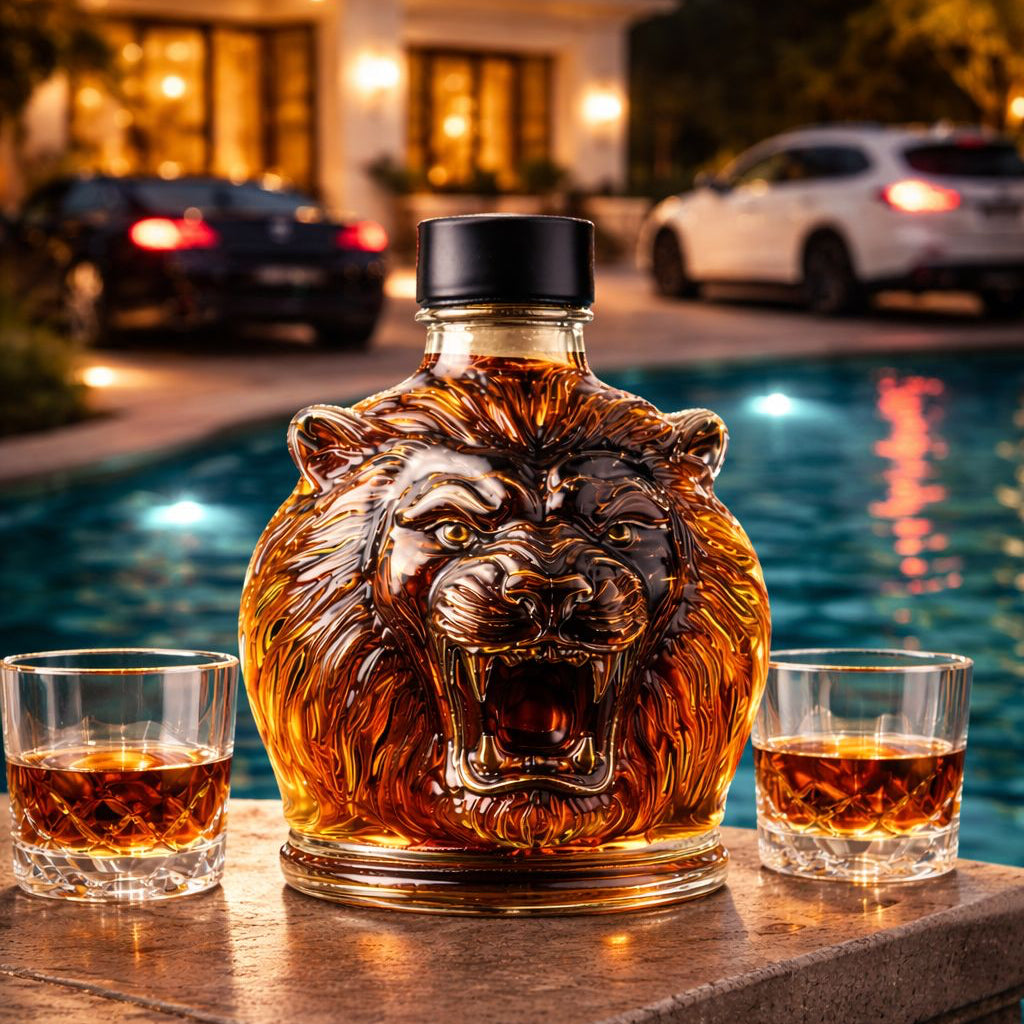 Moda Lusitana - Garrafa de Whisky Cabeça de Leão