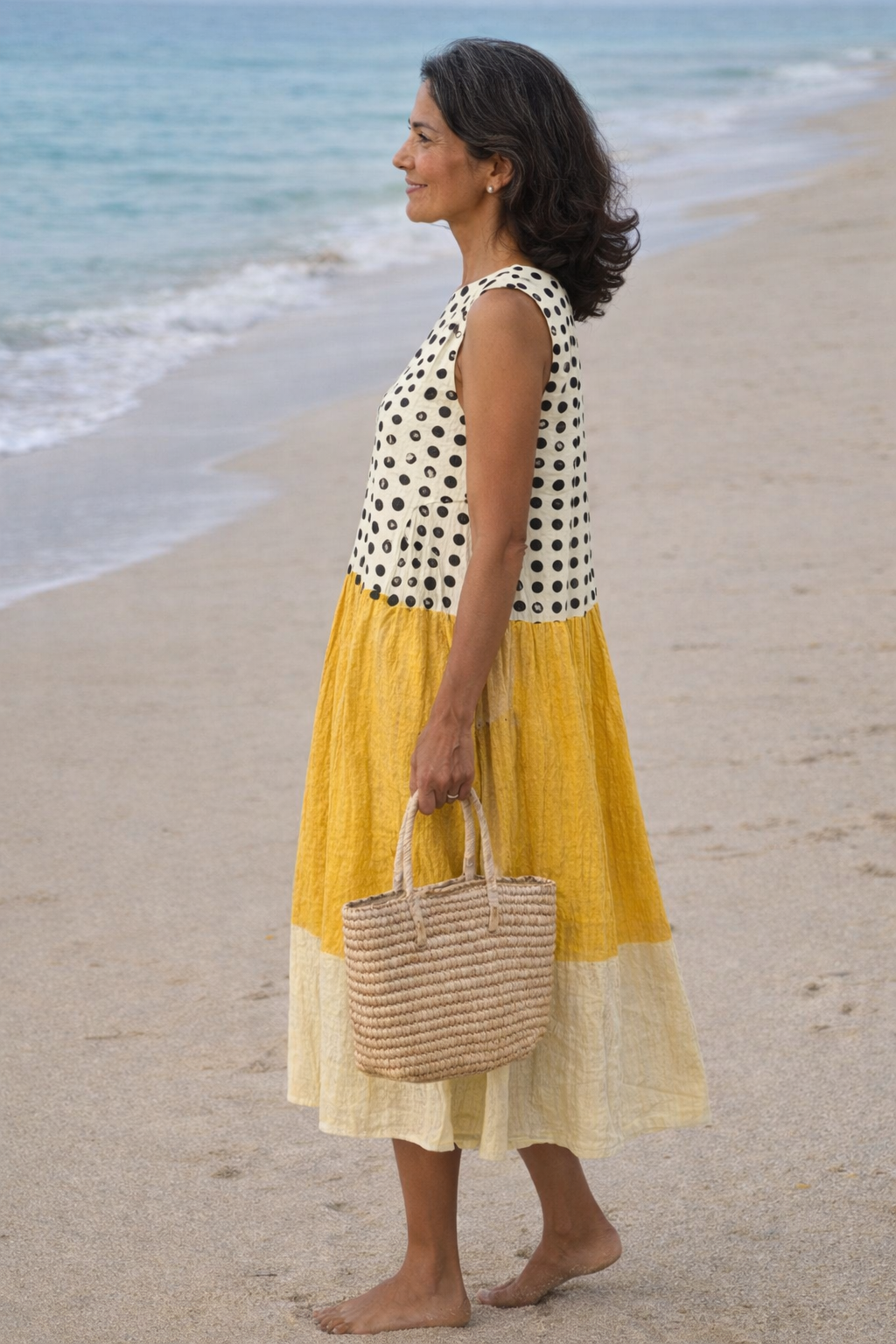 Moda Lusitana - Vestido Midi sem Mangas