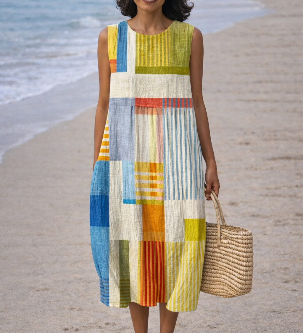 Moda Lusitana - Vestido Midi Sem Mangas