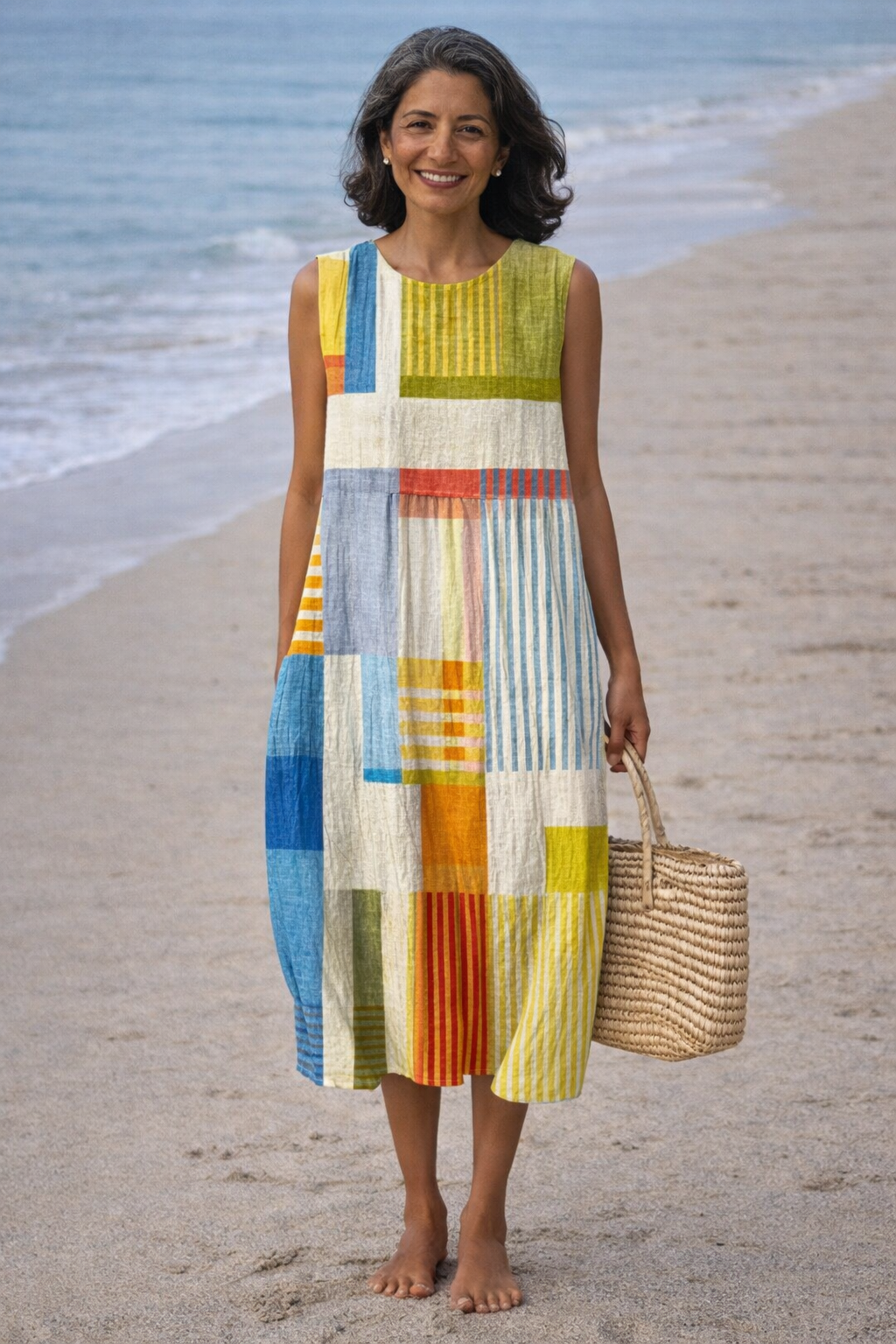 Moda Lusitana - Vestido Midi Sem Mangas