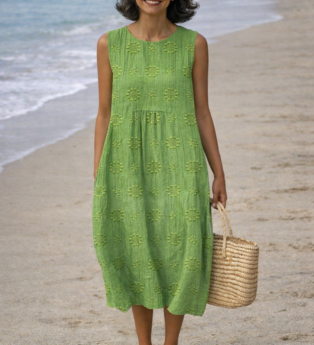 Moda Lusitana - Vestido Midi Sem Mangas