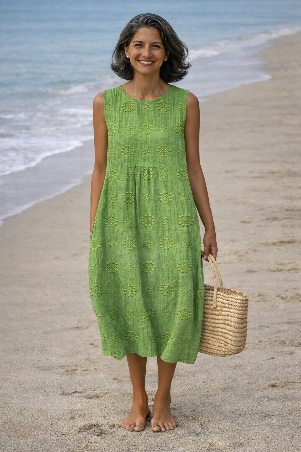 Moda Lusitana - Vestido Midi Sem Mangas