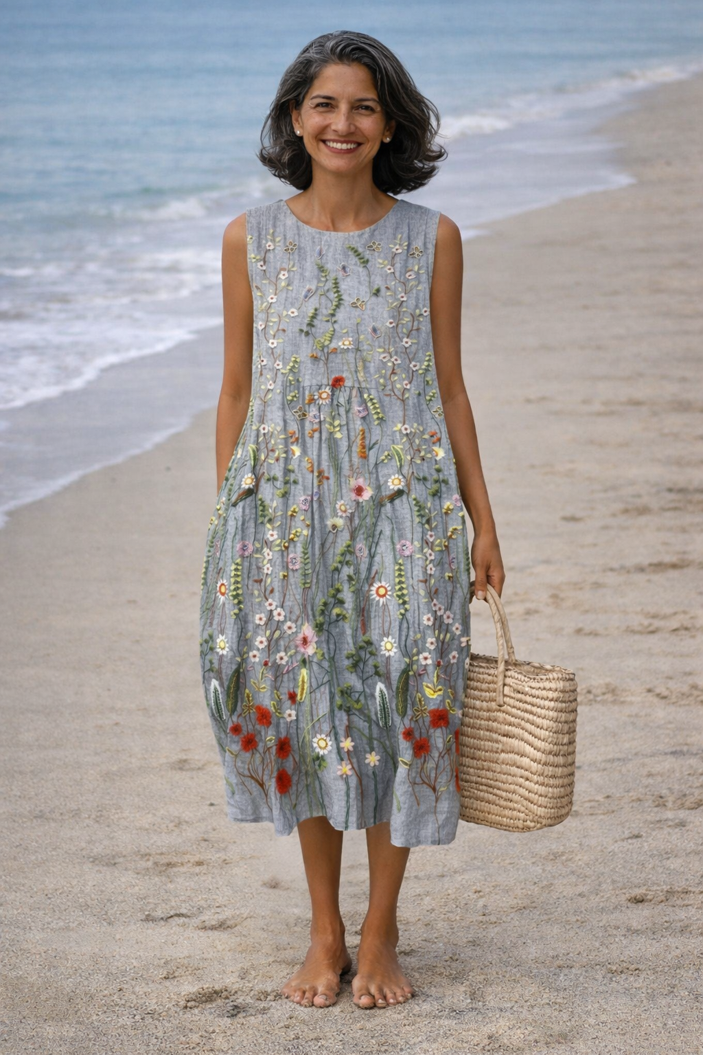 Moda Lusitana - Vestido Midi Estampado