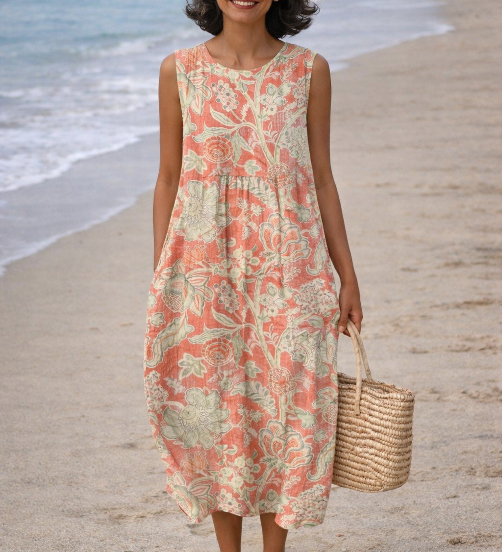 Moda Lusitana - Vestido Midi Estampado