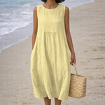 Moda Lusitana - Vestido Midi Sem Mangas