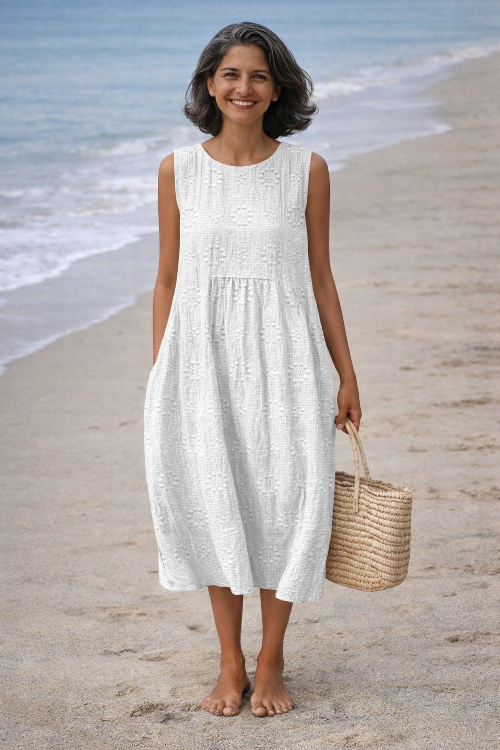 Moda Lusitana - Vestido Midi Sem Mangas