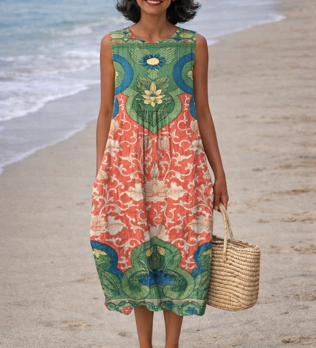 Moda Lusitana - Vestido Midi Estilo Boêmio