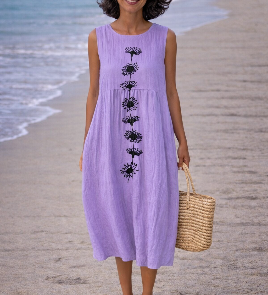 Moda Lusitana - Vestido Midi Sem Mangas