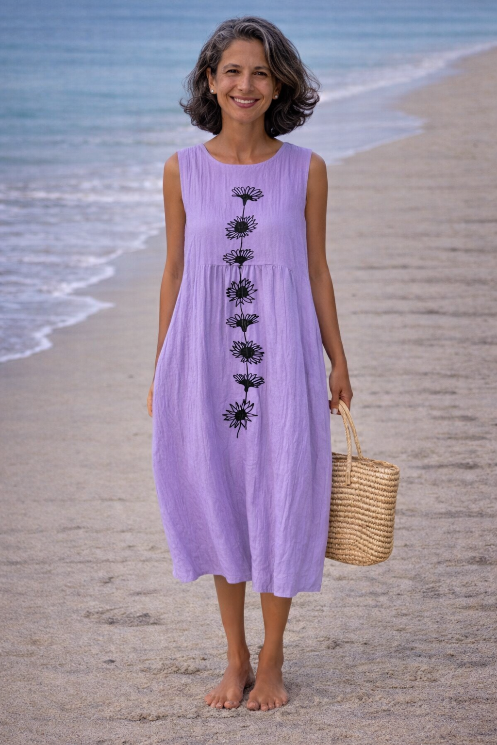Moda Lusitana - Vestido Midi Sem Mangas