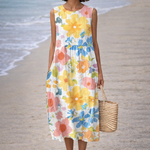 Moda Lusitana - Vestido Midi Sem Manga