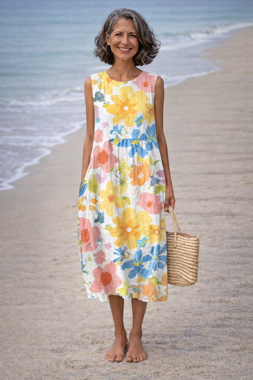Moda Lusitana - Vestido Midi Sem Manga