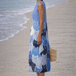 Moda Lusitana - Vestido Midi com Patchwork de Gatos