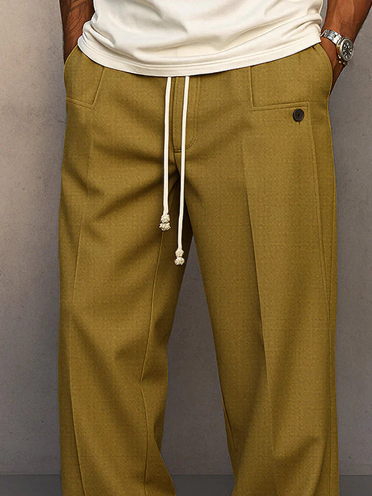 Moda Lusitana - Calça de Tecido Estilo Relaxado