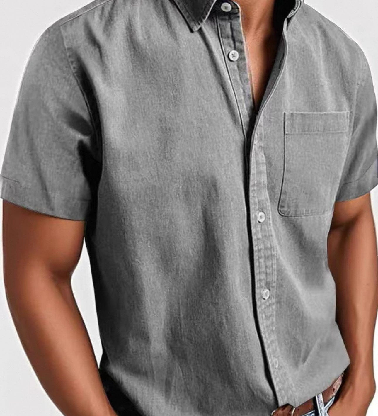 Camisa elegante de manga curta