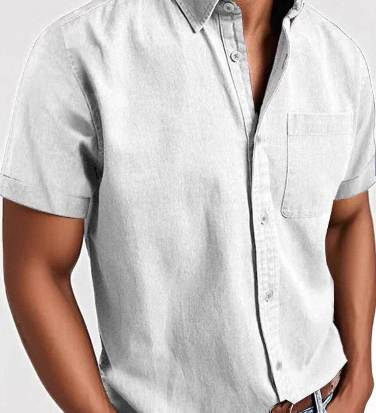 Camisa elegante de manga curta