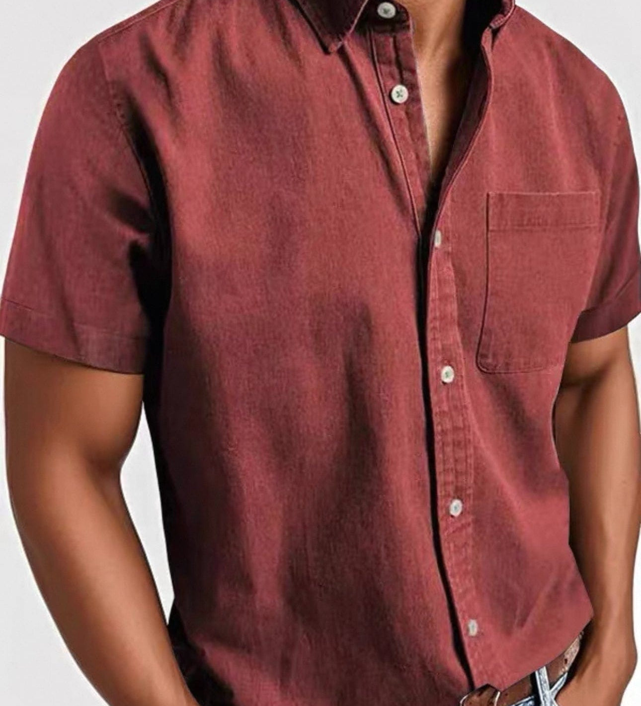 Camisa elegante de manga curta