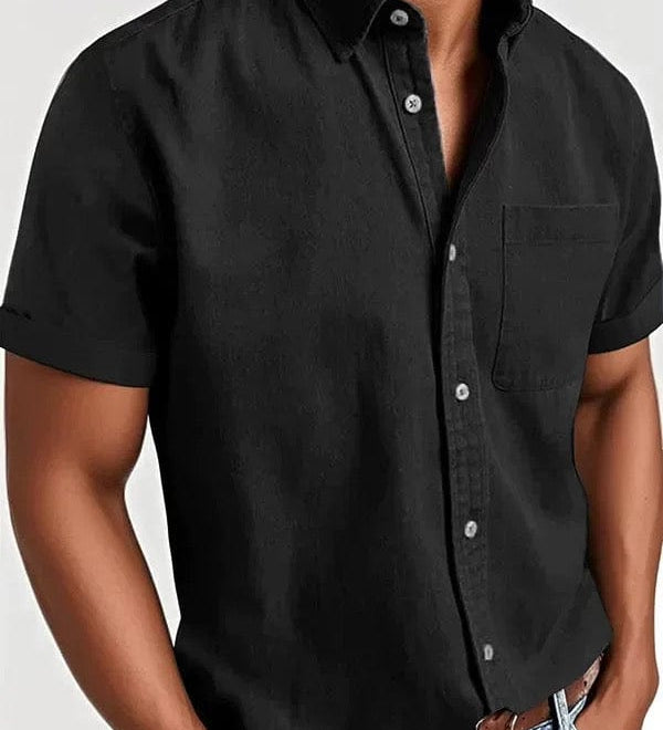 Camisa elegante de manga curta