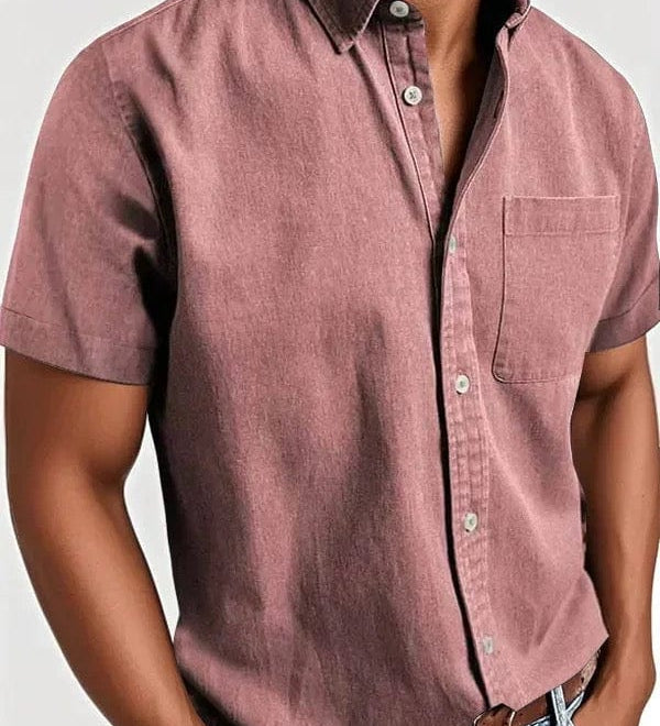 Camisa elegante de manga curta
