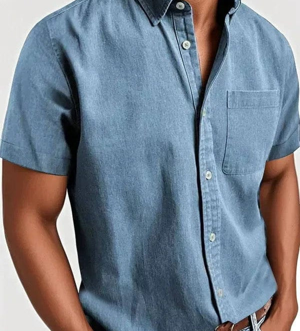 Camisa elegante de manga curta
