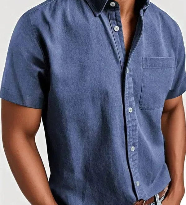 Camisa elegante de manga curta