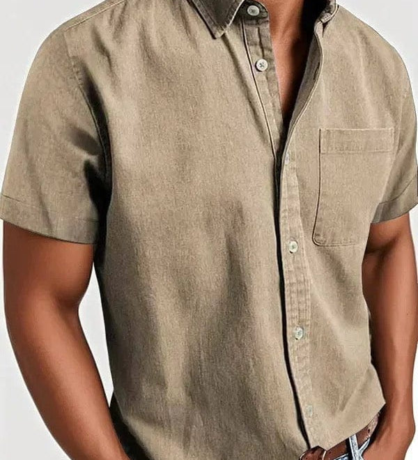 Camisa elegante de manga curta