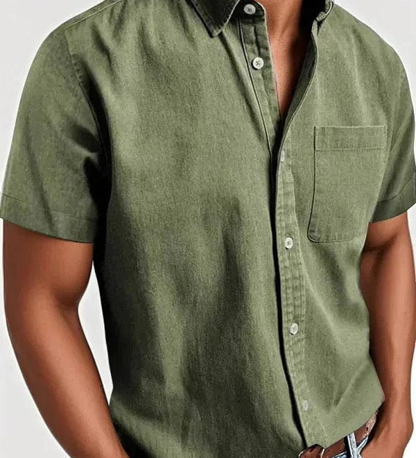 Camisa elegante de manga curta