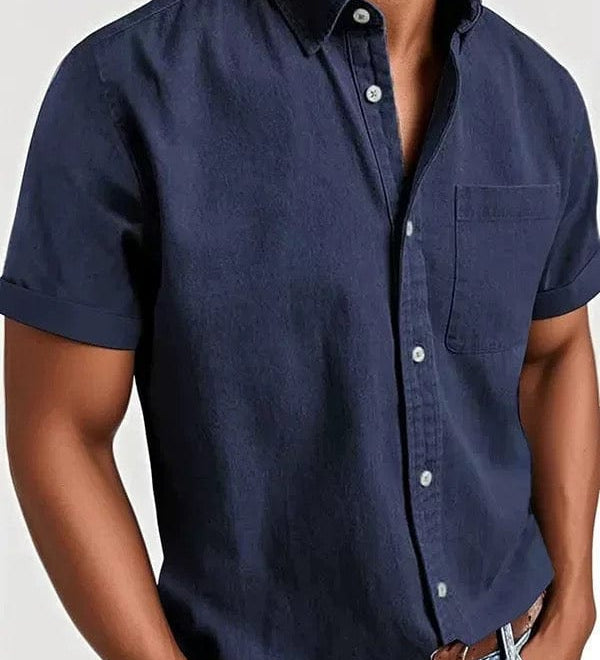 Camisa elegante de manga curta