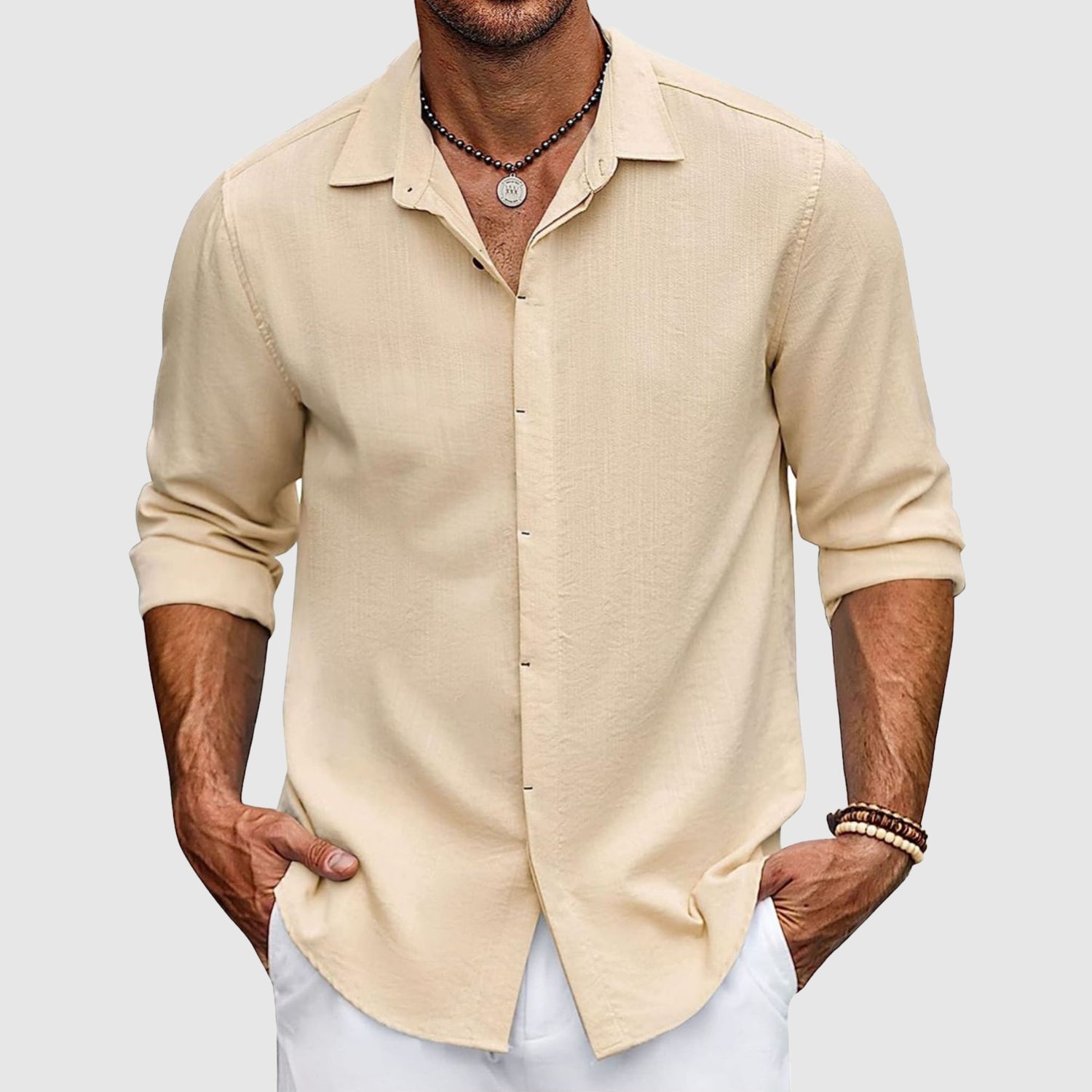Camisa de algodão elegante