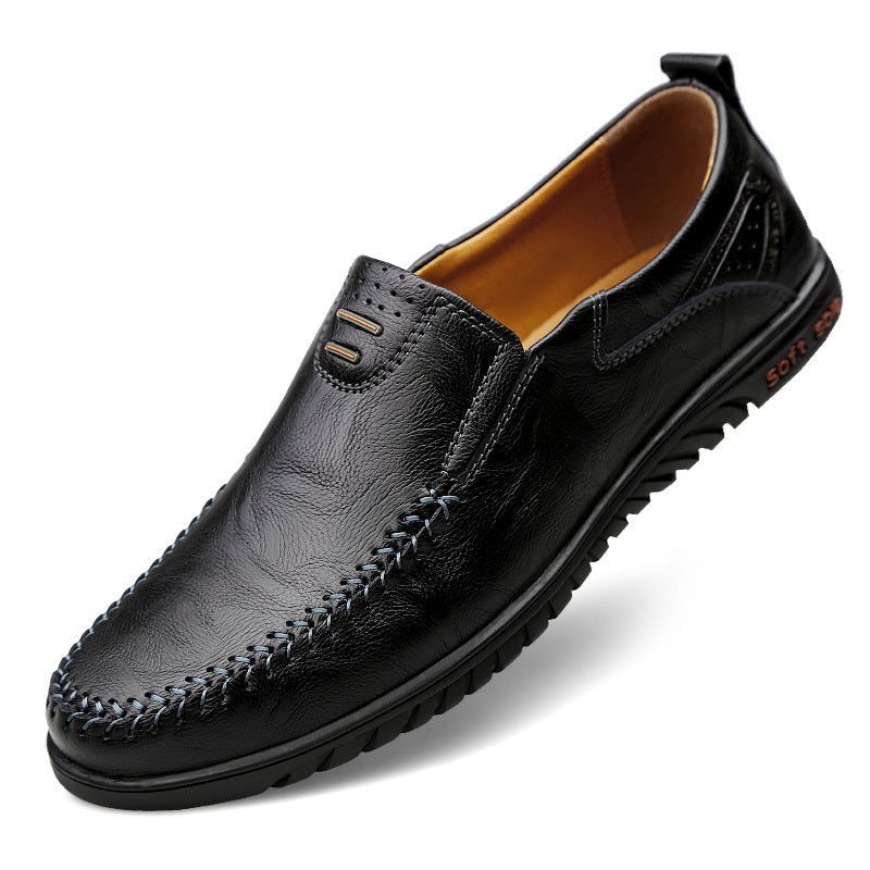 Mocassins elegantes em pele