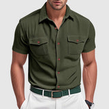 Camisa de bombazina elegante para homem