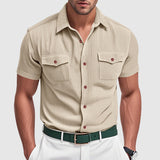 Camisa de bombazina elegante para homem