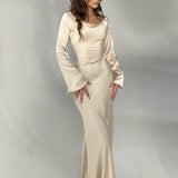 Langärmliges Maxikleid - Mühelose Eleganz für jeden Anlass