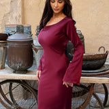 Langärmliges Maxikleid - Mühelose Eleganz für jeden Anlass