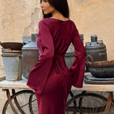 Langärmliges Maxikleid - Mühelose Eleganz für jeden Anlass
