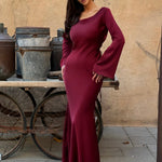 Langärmliges Maxikleid - Mühelose Eleganz für jeden Anlass