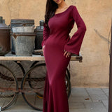 Langärmliges Maxikleid - Mühelose Eleganz für jeden Anlass