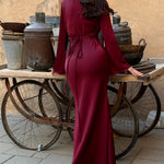 Langärmliges Maxikleid - Mühelose Eleganz für jeden Anlass