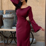 Langärmliges Maxikleid - Mühelose Eleganz für jeden Anlass