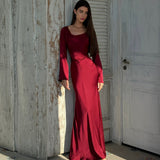 Langärmliges Maxikleid - Mühelose Eleganz für jeden Anlass