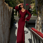 Langärmliges Maxikleid - Mühelose Eleganz für jeden Anlass