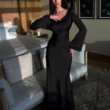 Langärmliges Maxikleid - Mühelose Eleganz für jeden Anlass