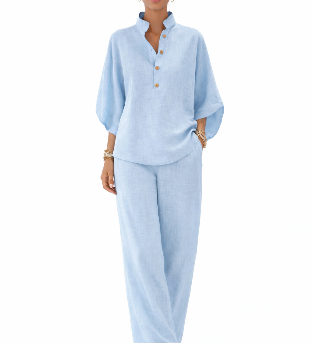 Moda Lusitana - Conjunto de Linho Elegante