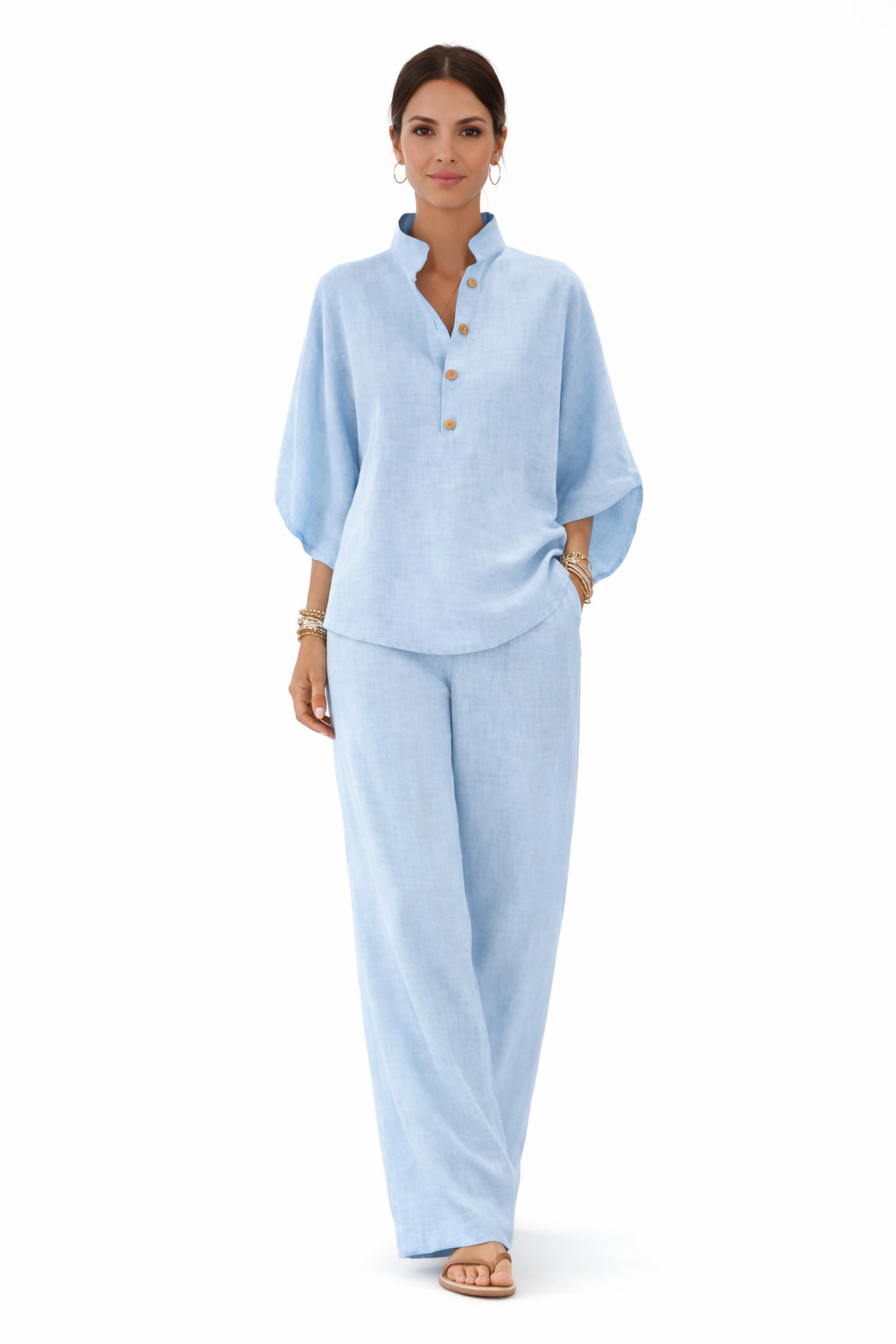 Moda Lusitana - Conjunto de Linho Elegante