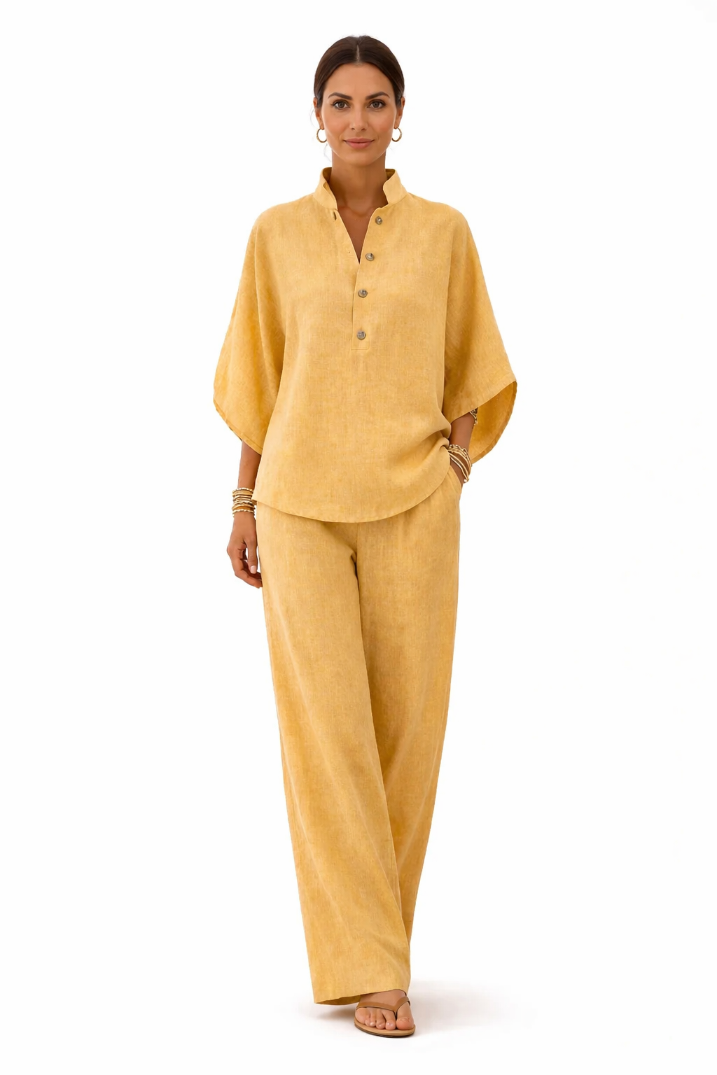 Moda Lusitana - Conjunto de Linho Elegante